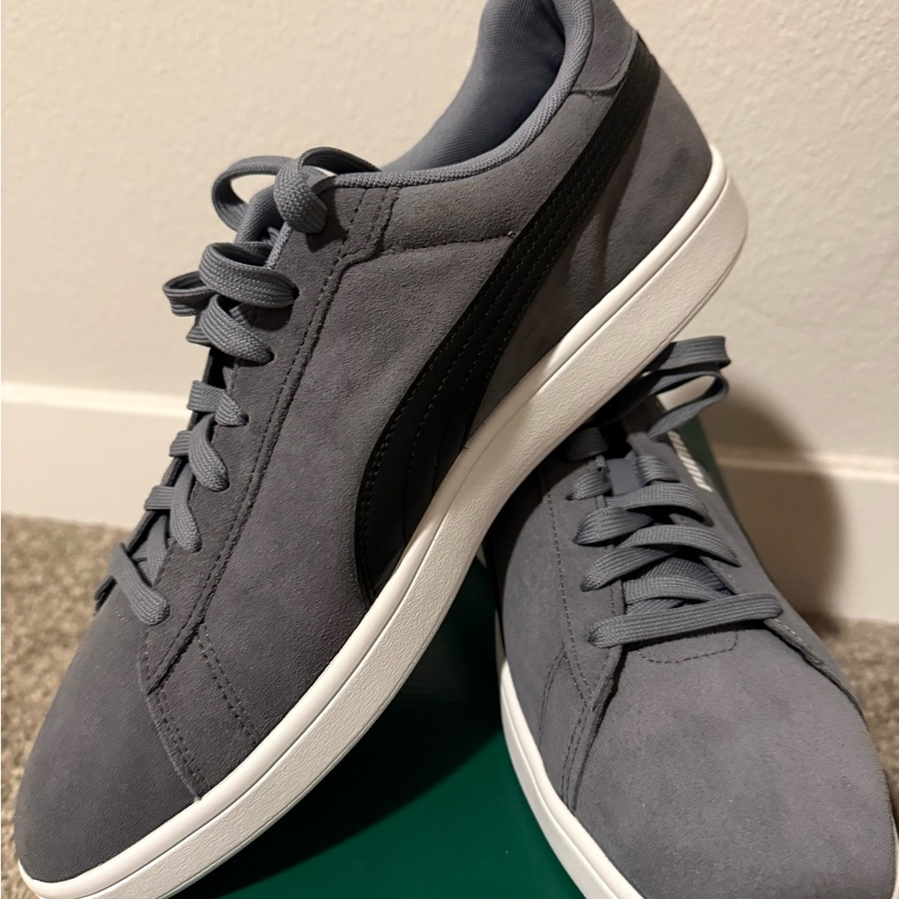 Puma Gray and Black Men's Sneakers